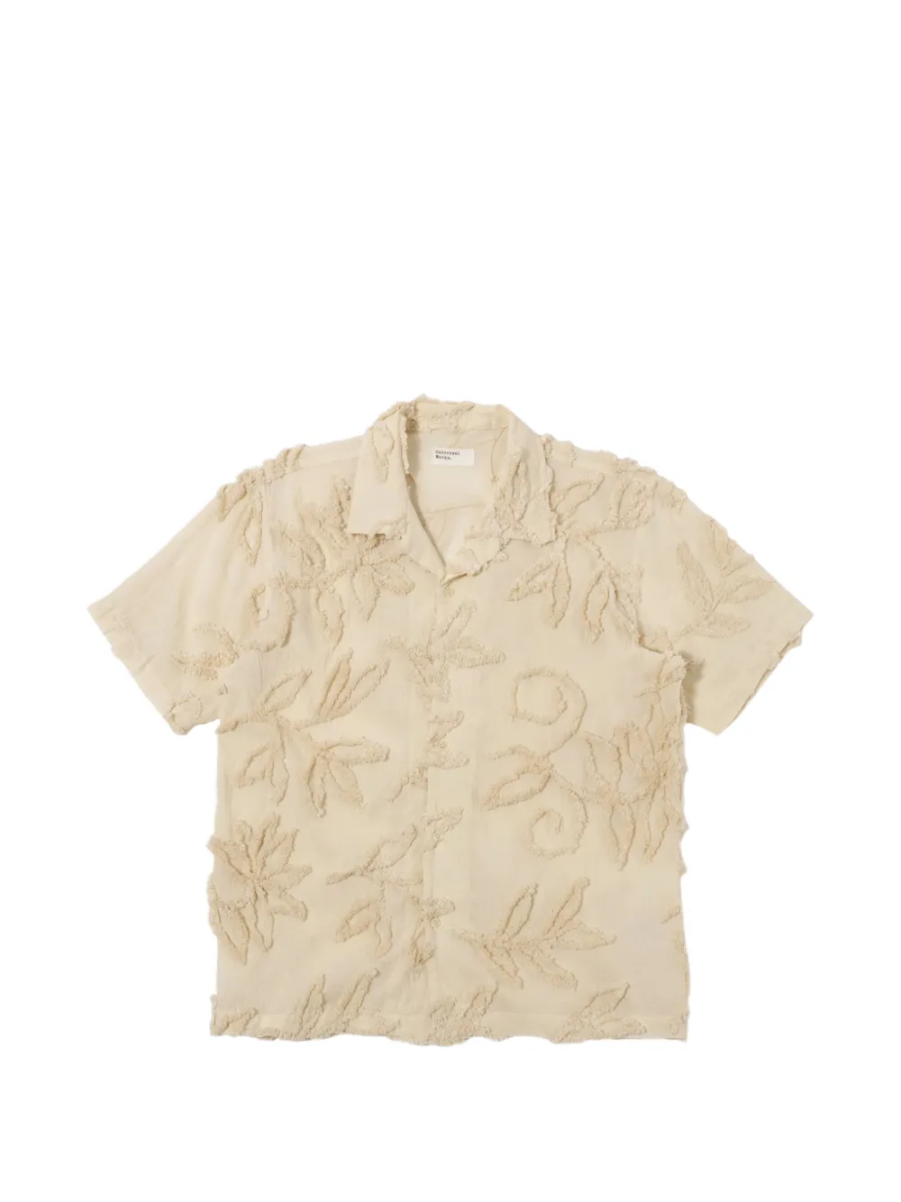 Universal Works 플로럴 자수 반소매 셔츠 | 뉴트럴 | Image 1