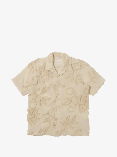 Universal Works floral-embroidered short-sleeve shirt