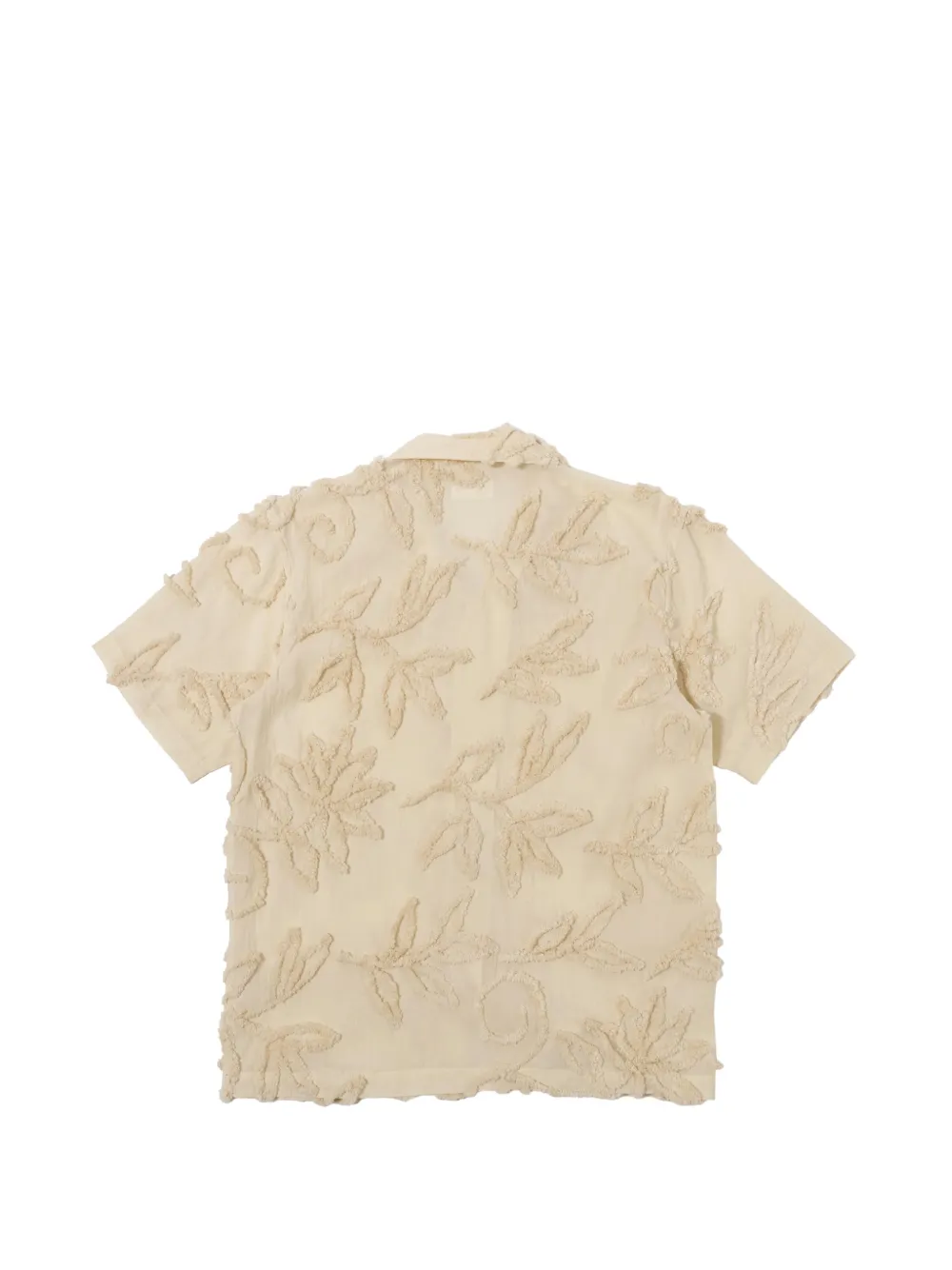 Universal Works 花卉刺绣短袖衬衫