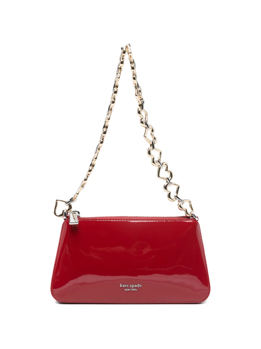 Kate Spade Grace patent-leather shoulder bag - Rosso