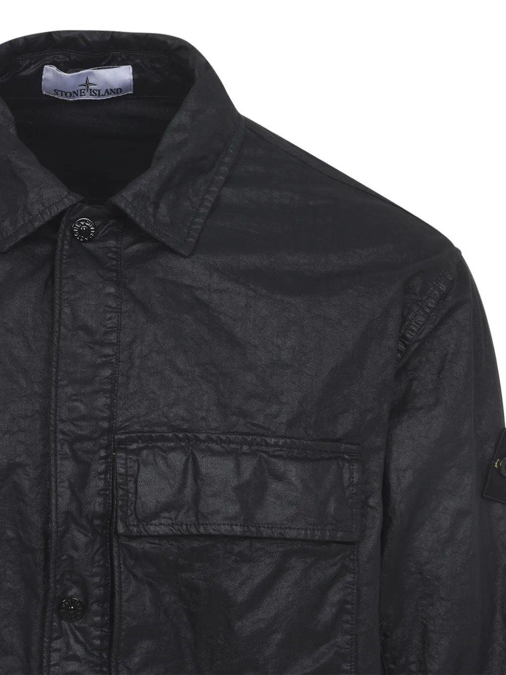Stone Island Overhemd met klepzak Zwart