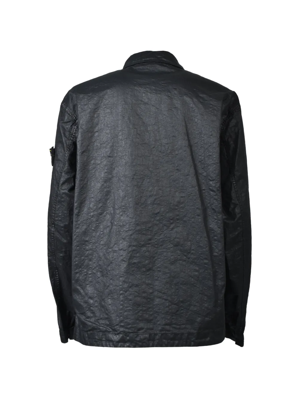 Stone Island Overhemd met geverfd effect en drukknoop Zwart