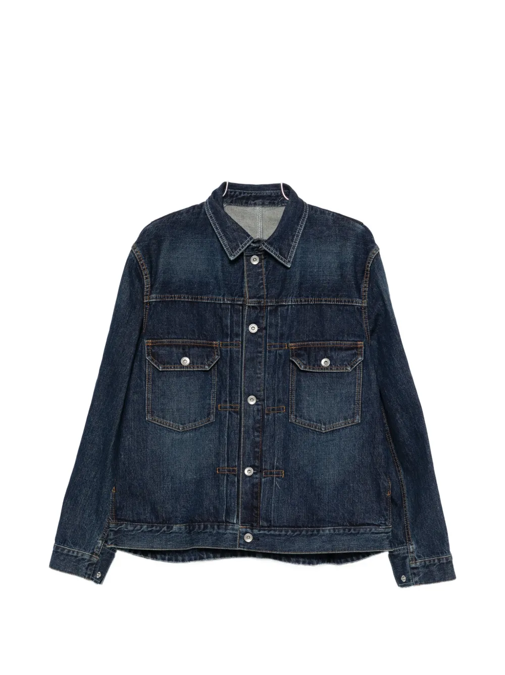 sacai flap-pocket denim jacket - Blu