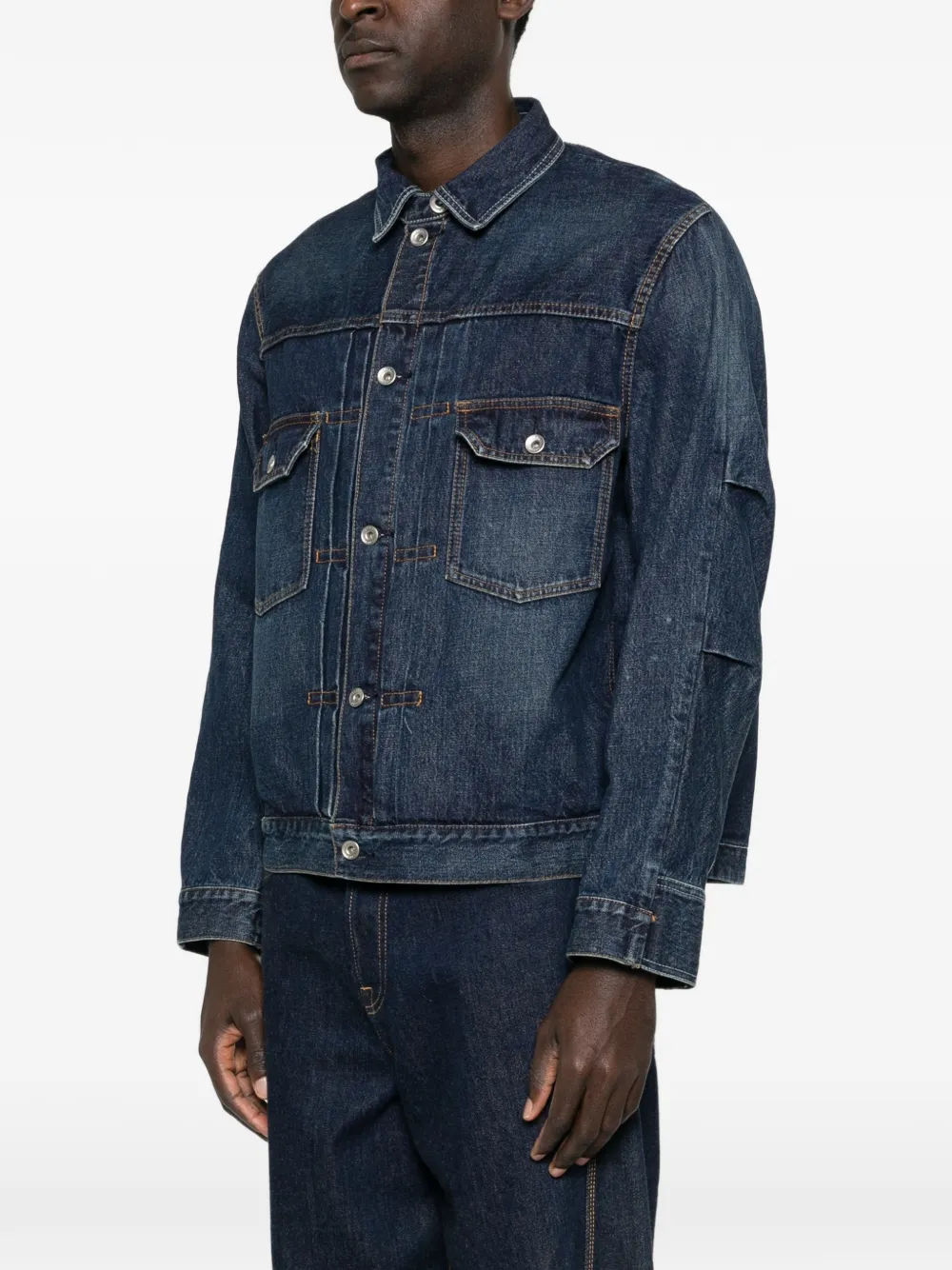 sacai Denim jack Blauw