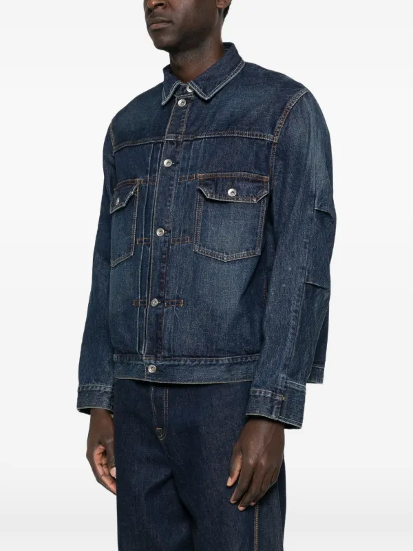 Sacai flap-pocket Denim Jacket | Blue | FARFETCH AO