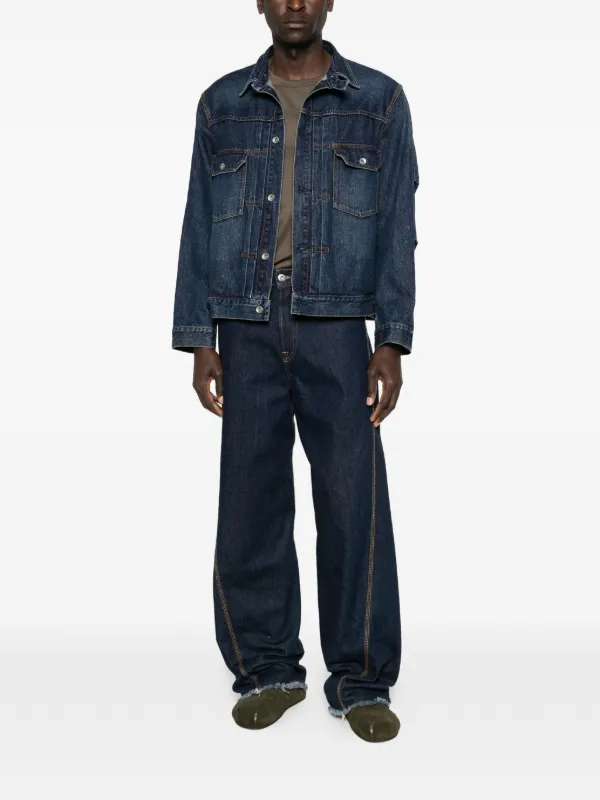 Sacai flap-pocket Denim Jacket | Blue | FARFETCH AO