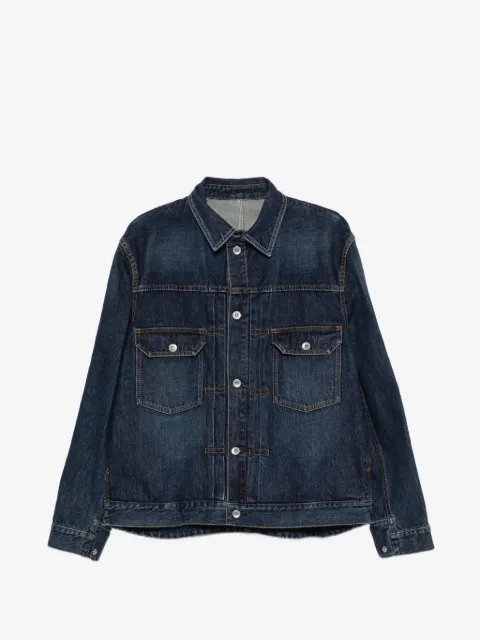 sacai flap-pocket denim jacket