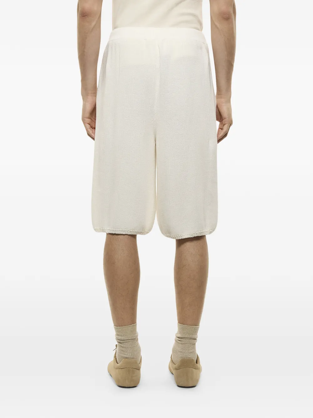  Laneus Knitted Drawstring Shorts - Neutrals 