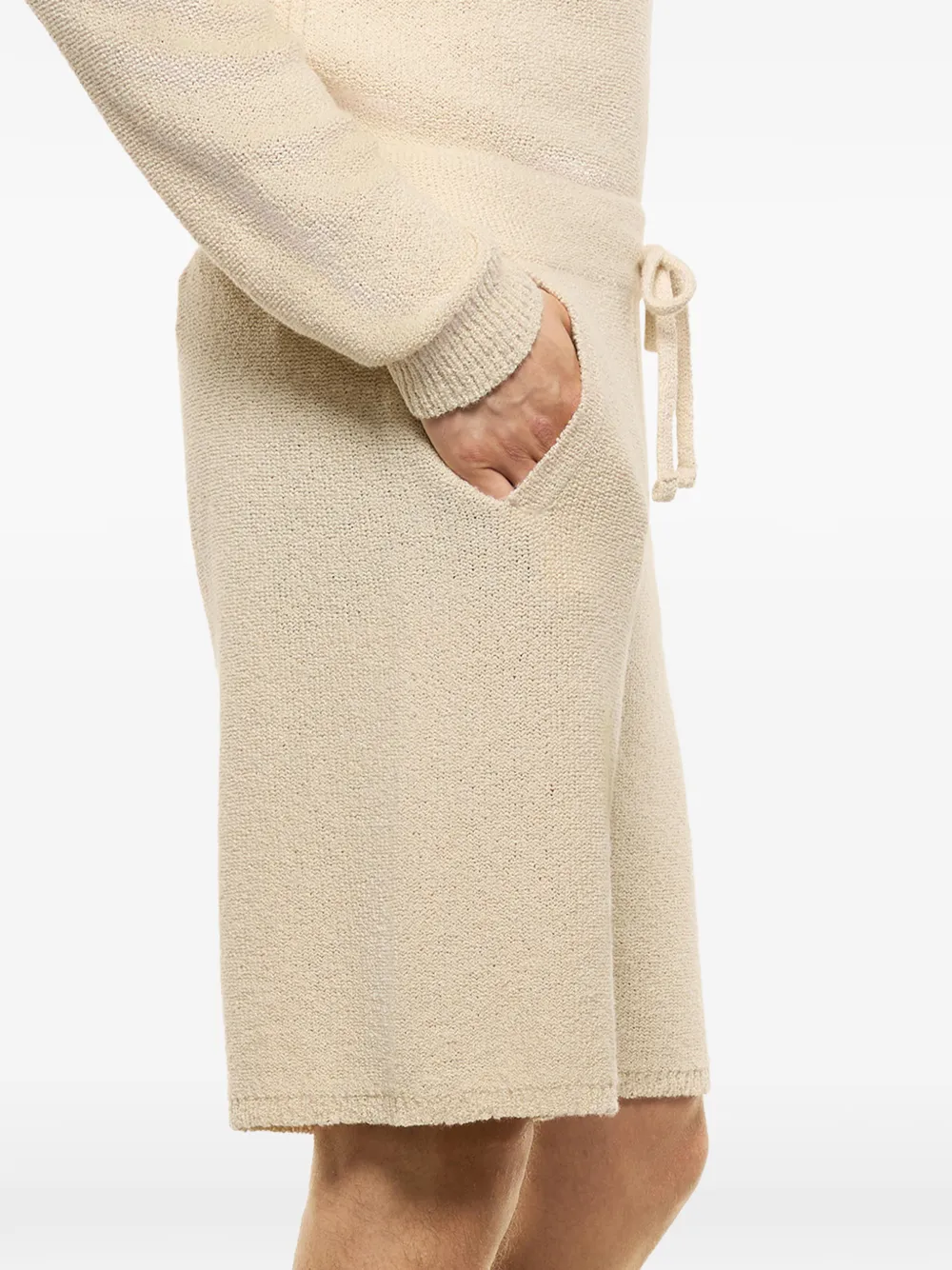 Laneus Trainingsshorts met trekkoord Beige