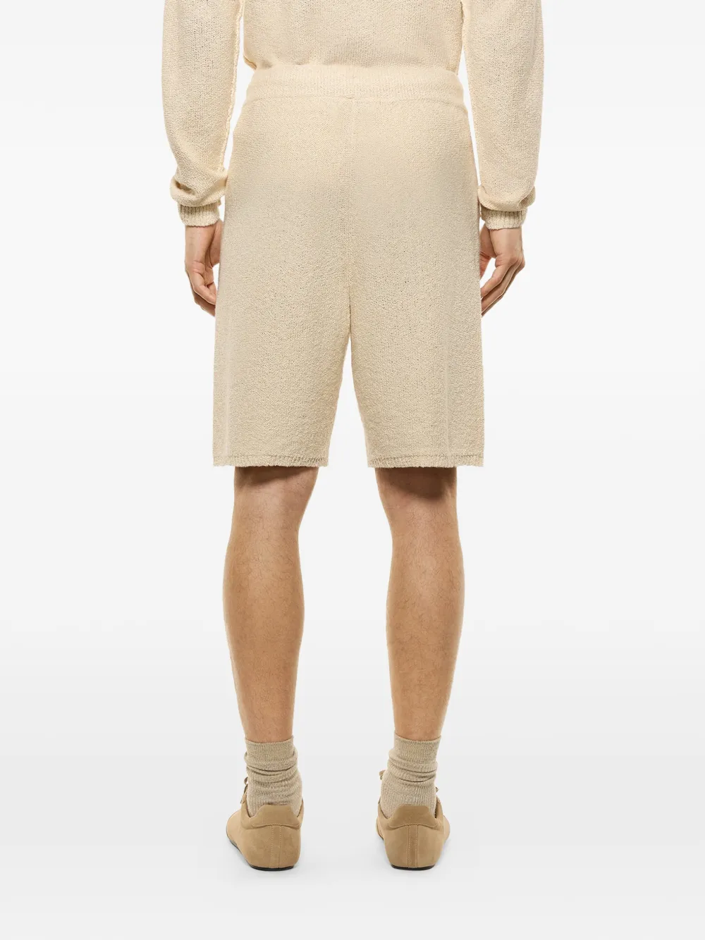  Laneus Knitted Drawstring Shorts - Neutrals 