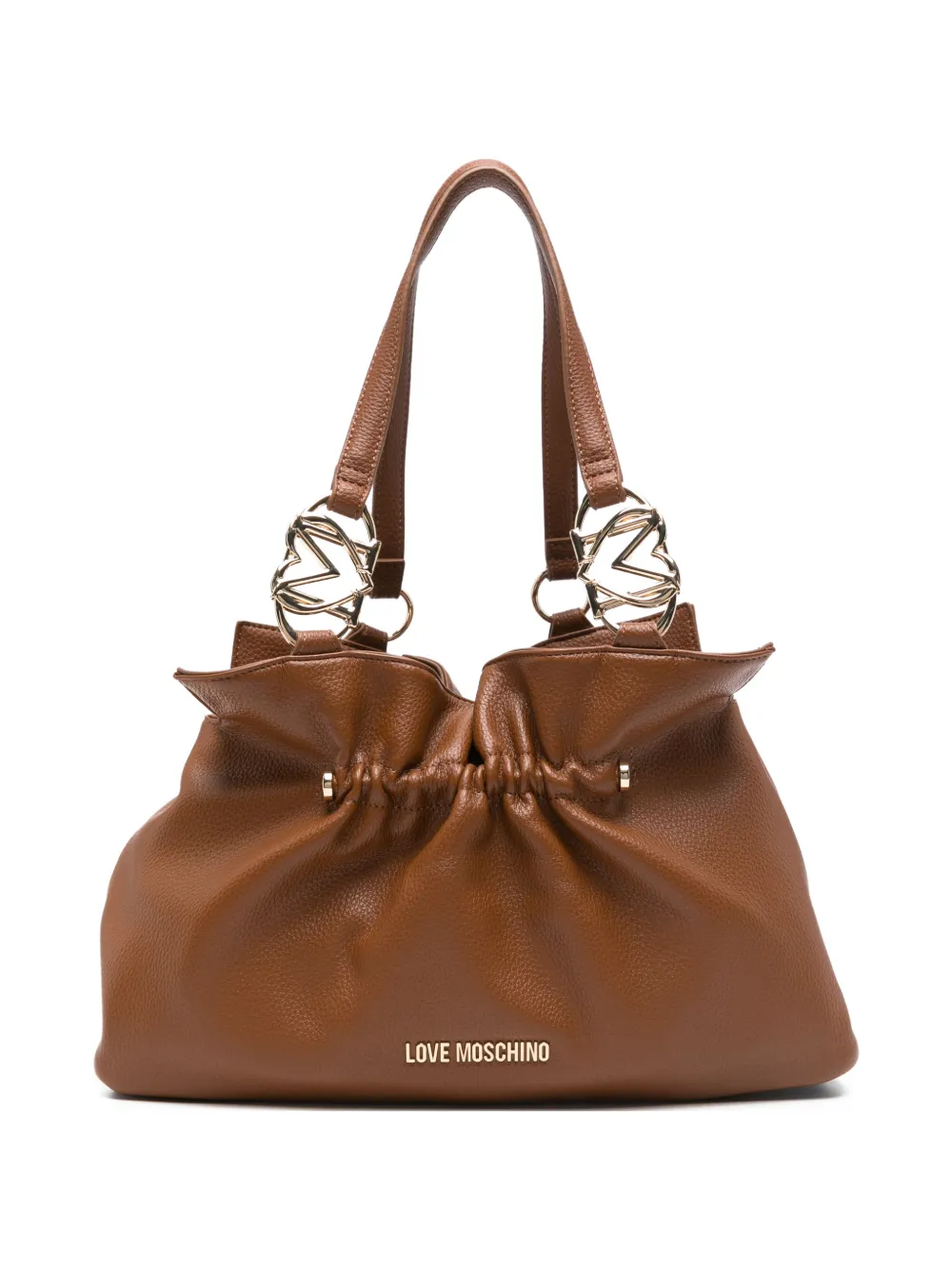 Love Moschino gathered handle shoulder bag - Marrone
