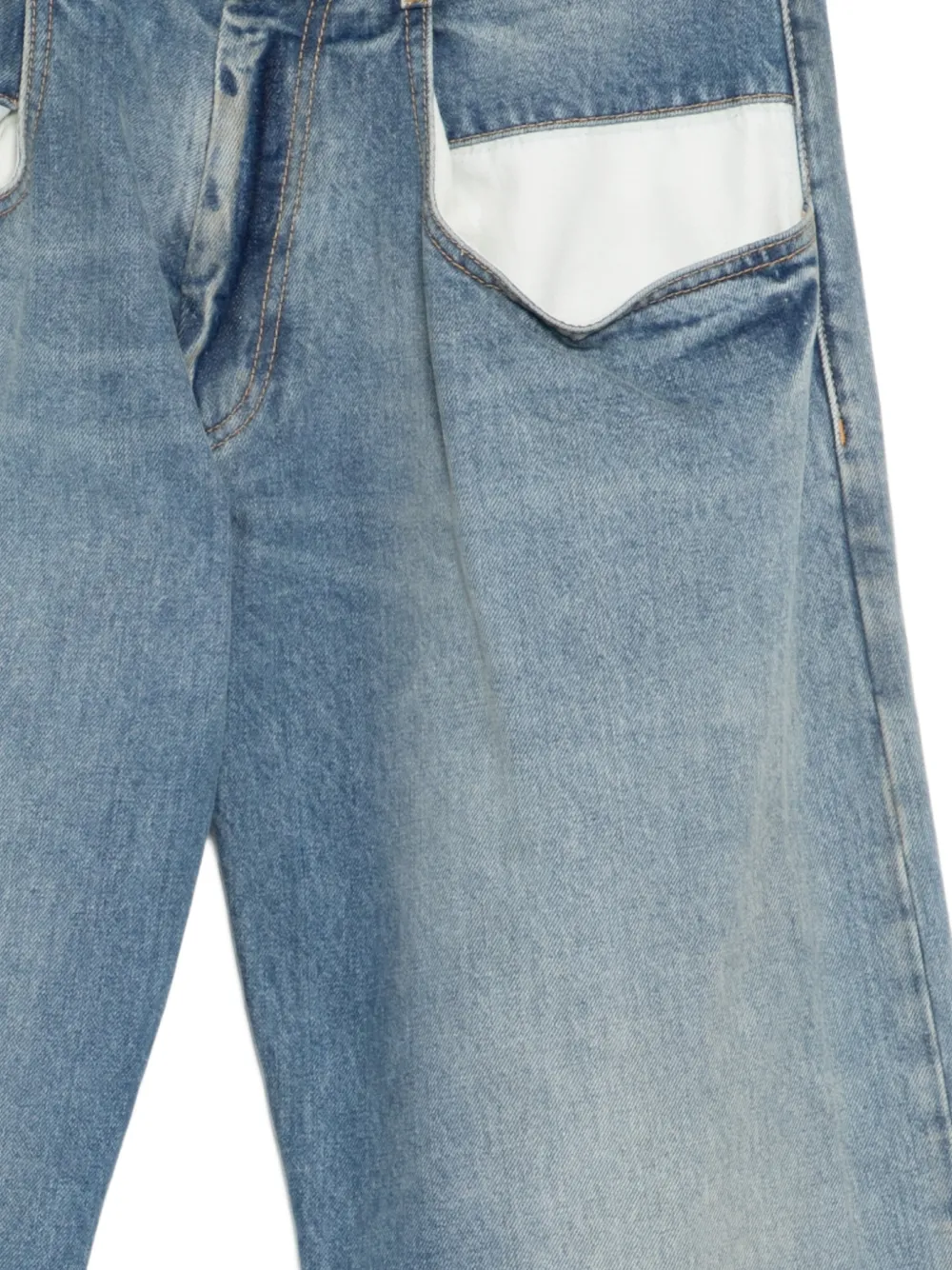 Maison Margiela Broek met zakdetail Blauw