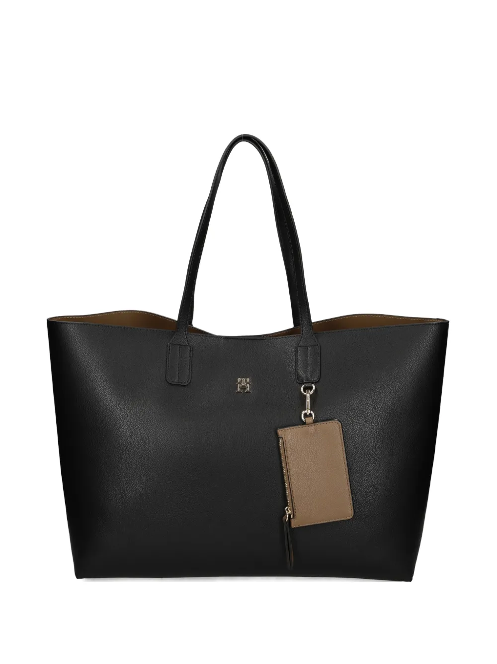 Tommy Hilfiger logo charm tote bag - Nero