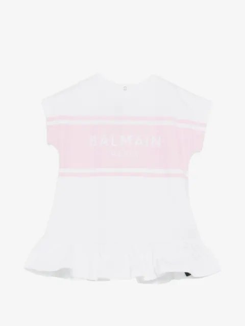 Balmain Kids ruffled-hem dress