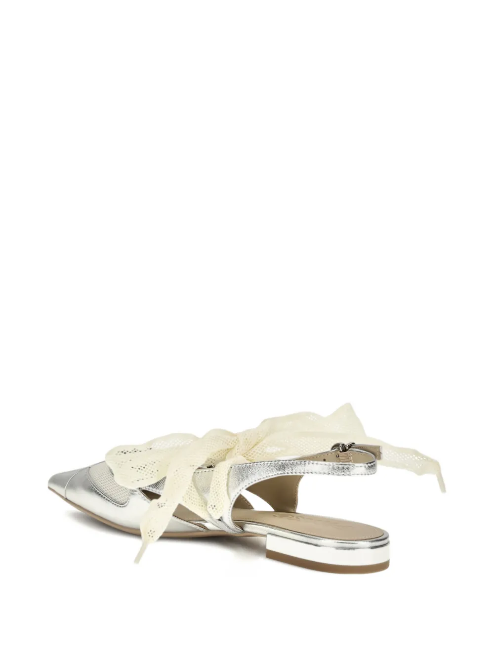 PINKO Sandalen met puntige neus en veters Zilver