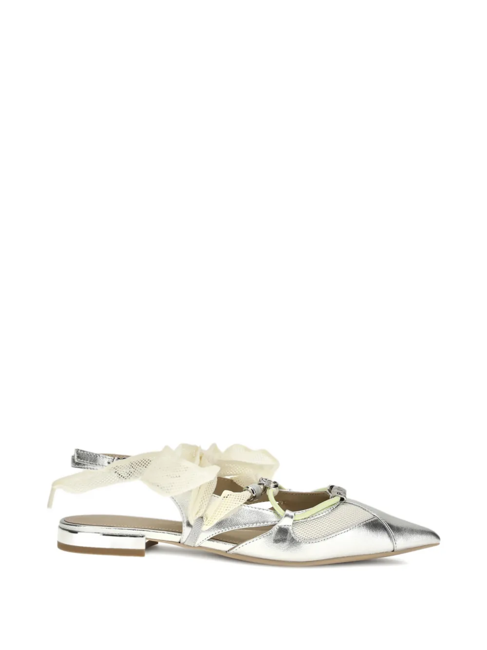 PINKO Sandalen met puntige neus en veters Zilver