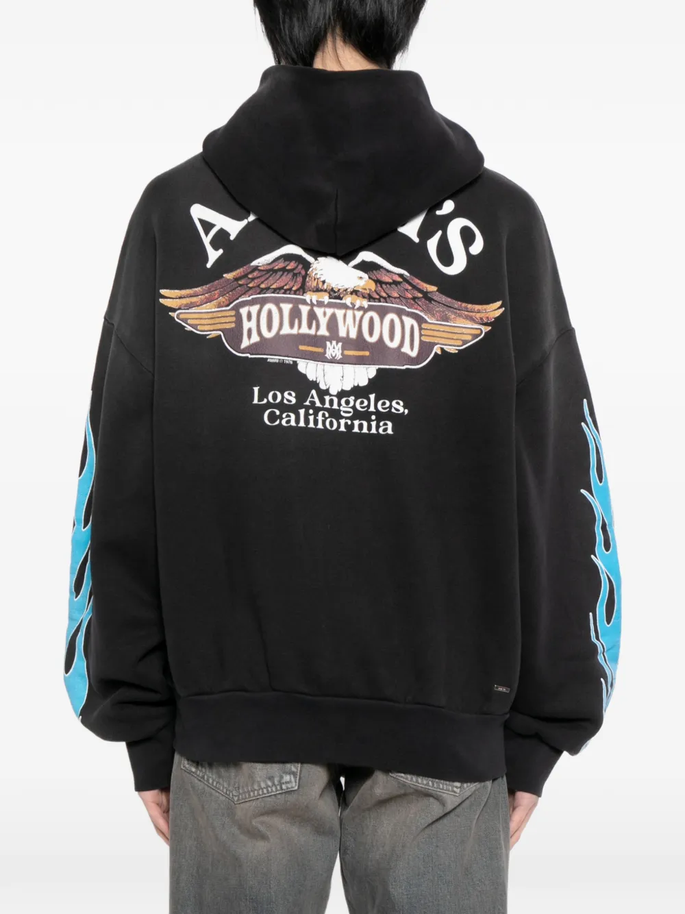 AMIRI MA Flames hoodie met rits Zwart