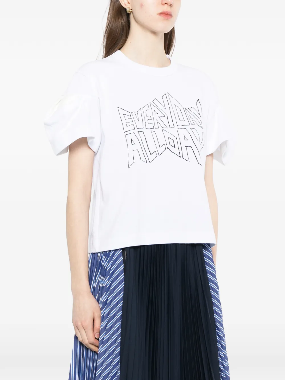 sacai Grafisch T-shirt met korte mouwen Wit