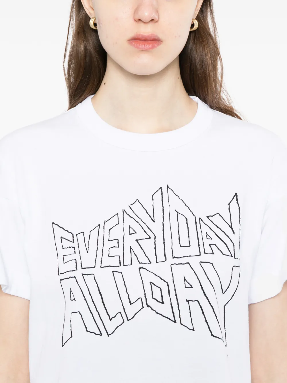 sacai Grafisch T-shirt met korte mouwen Wit