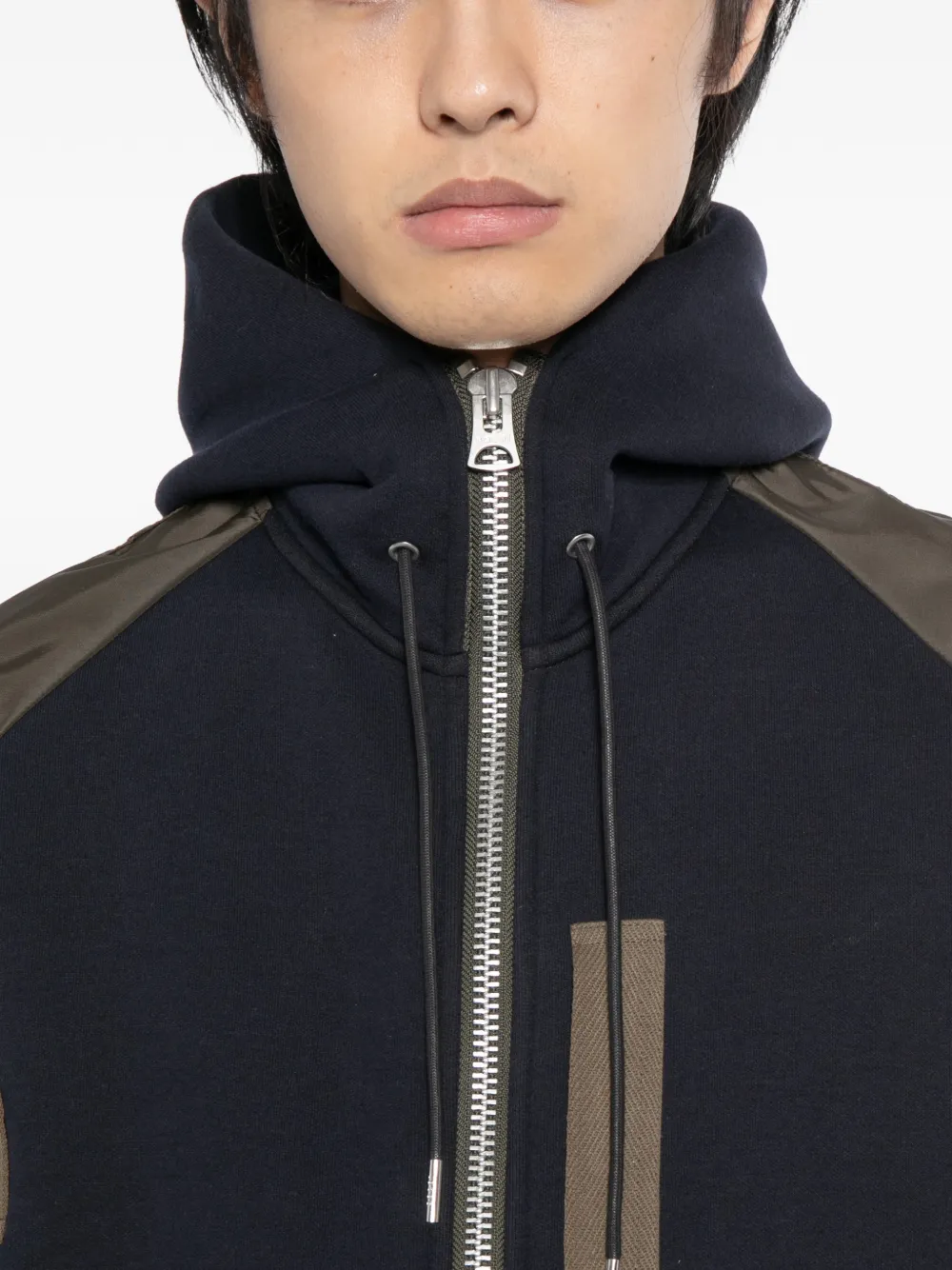 sacai Sponge jack met capuchon Blauw