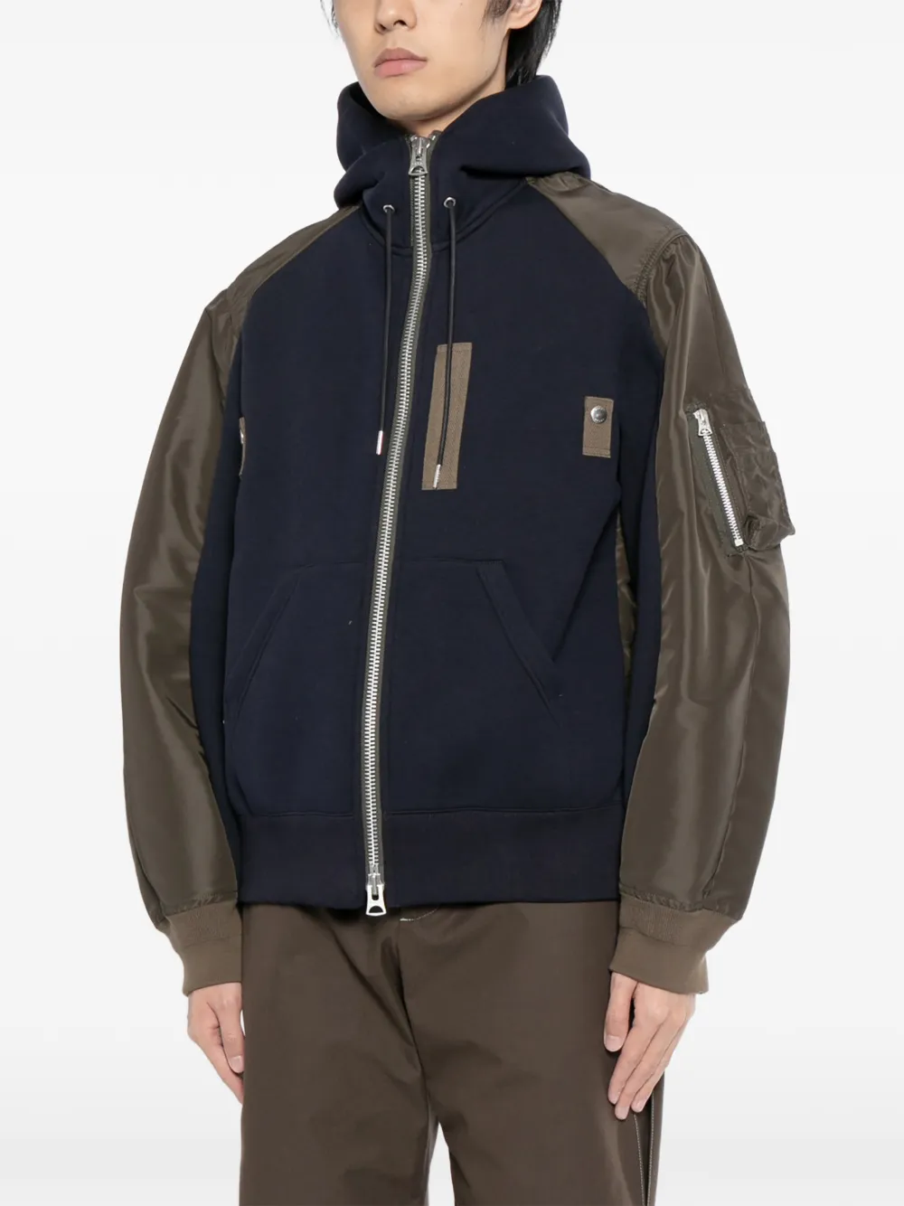  Sacai Sponge Hooded Jacket - Blue 
