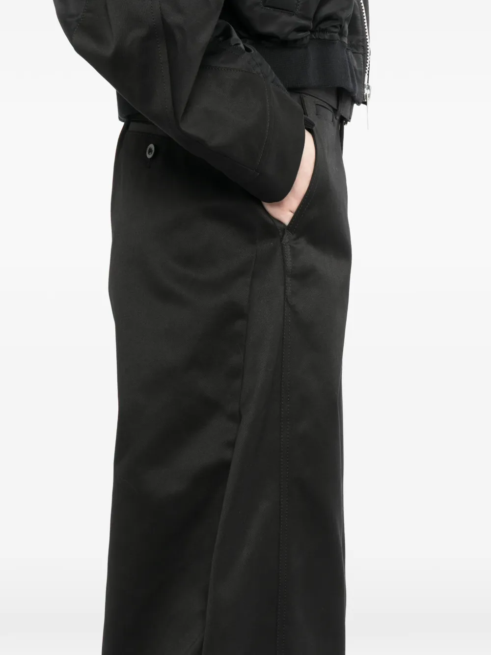 sacai Oversized broek Zwart