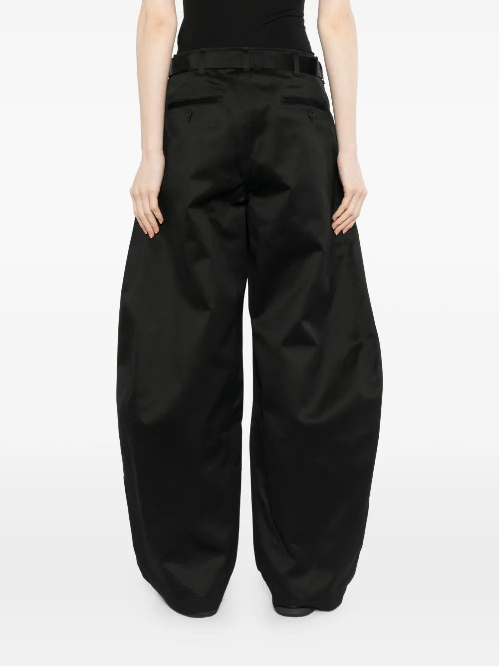 sacai Oversized broek Zwart