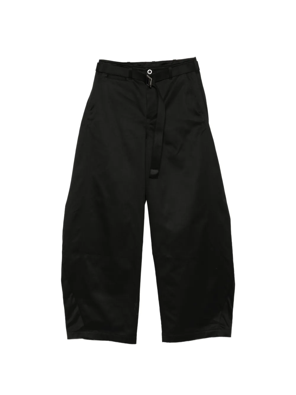 sacai belted cotton trousers - Nero