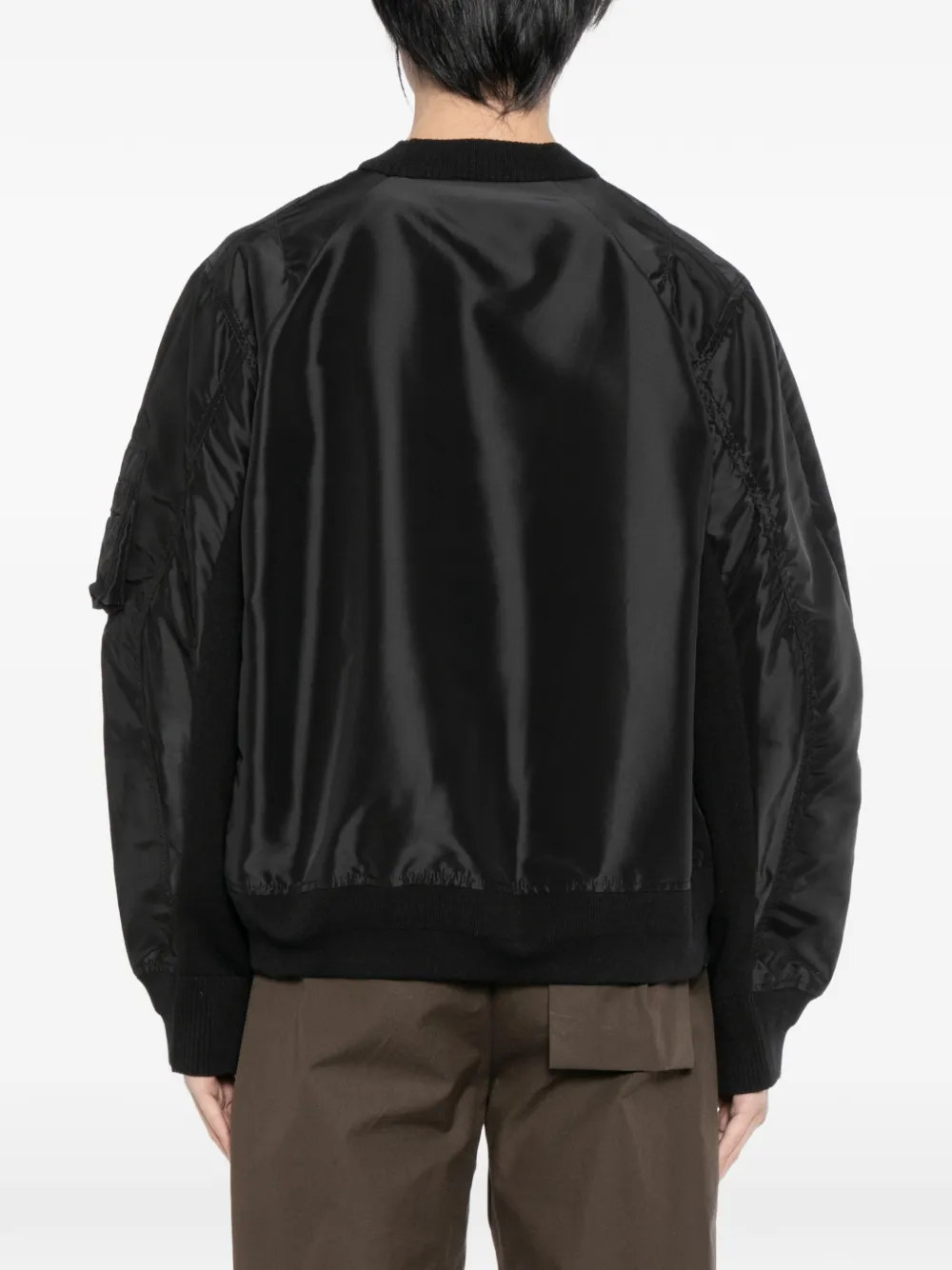 sacai Sponge sweater Zwart