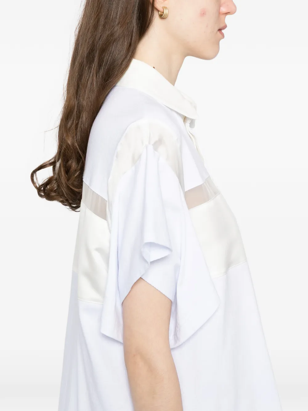 sacai Blouse met doorzichtig vlak Wit