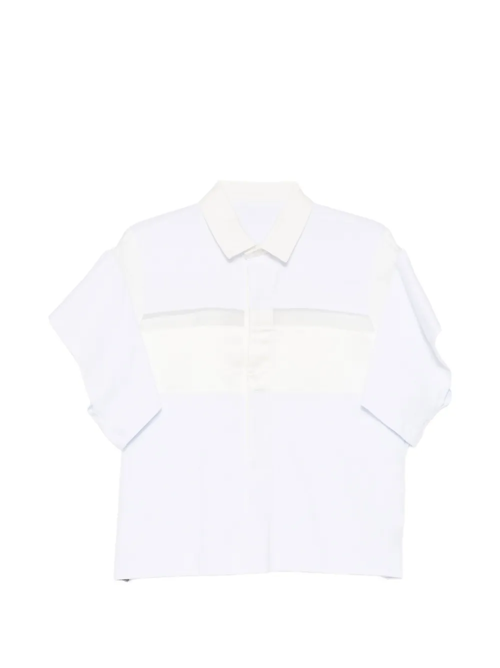 sacai sheer panel shirt - Bianco