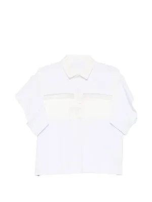 Sacai button-detailed short-sleeved Top | White | FARFETCH Sacai button-detailed short-sleeved Top | White | FARFETCH