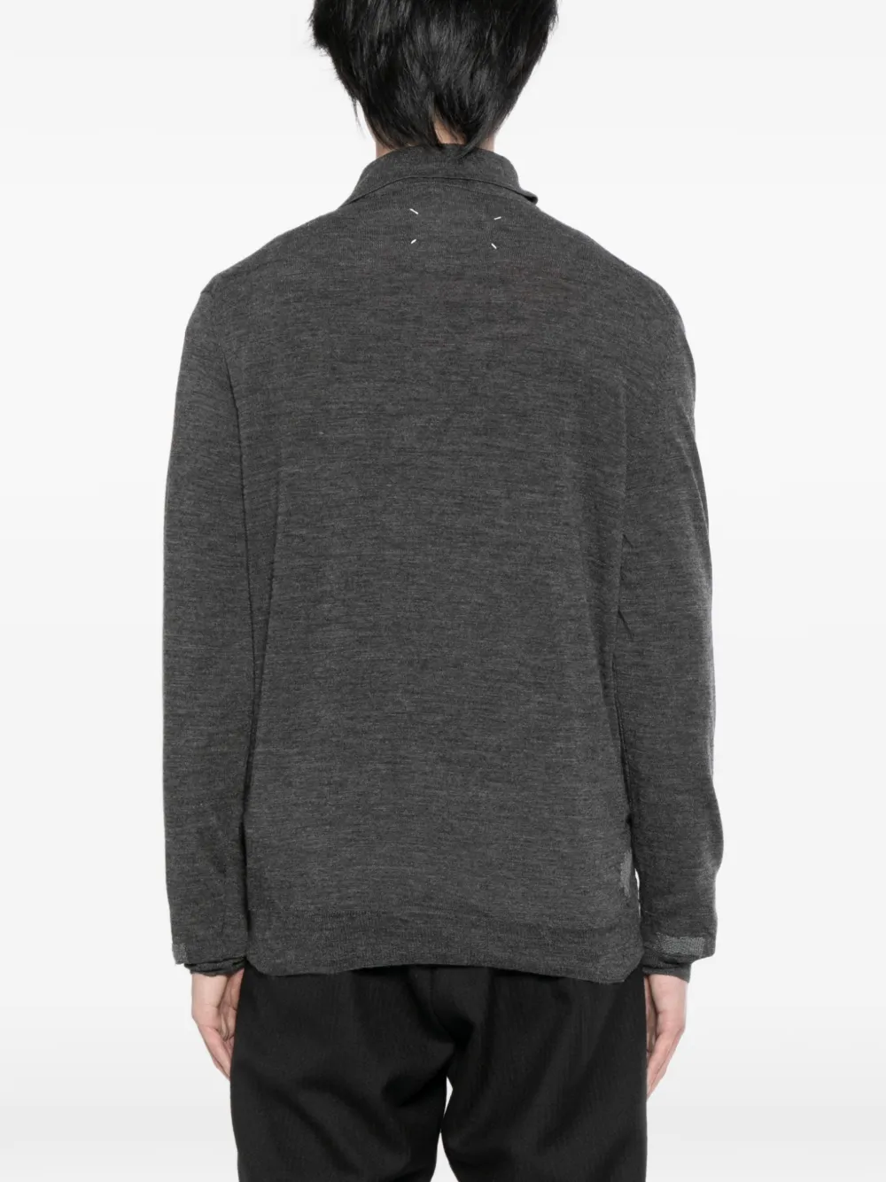 Maison Margiela Poloshirt met patchwork Grijs