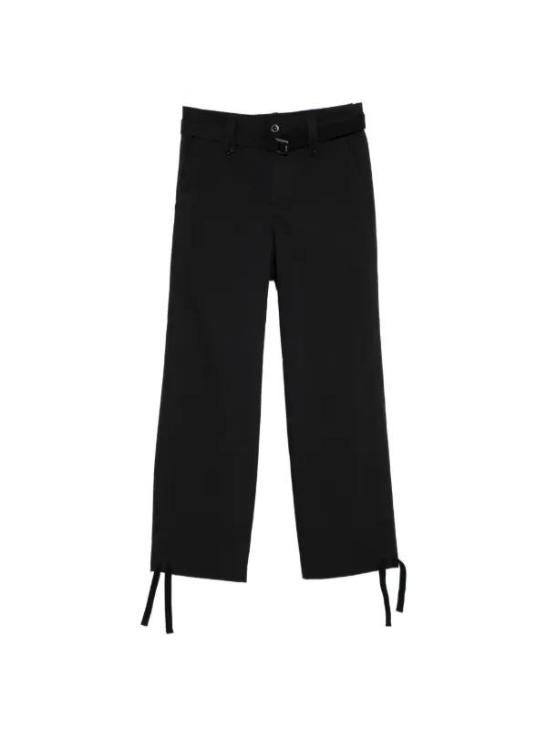『sacai』サカイ (3) ベルテッドパンツ Sacai ベルテッド パンツ | ブラック | FARFETCH JP