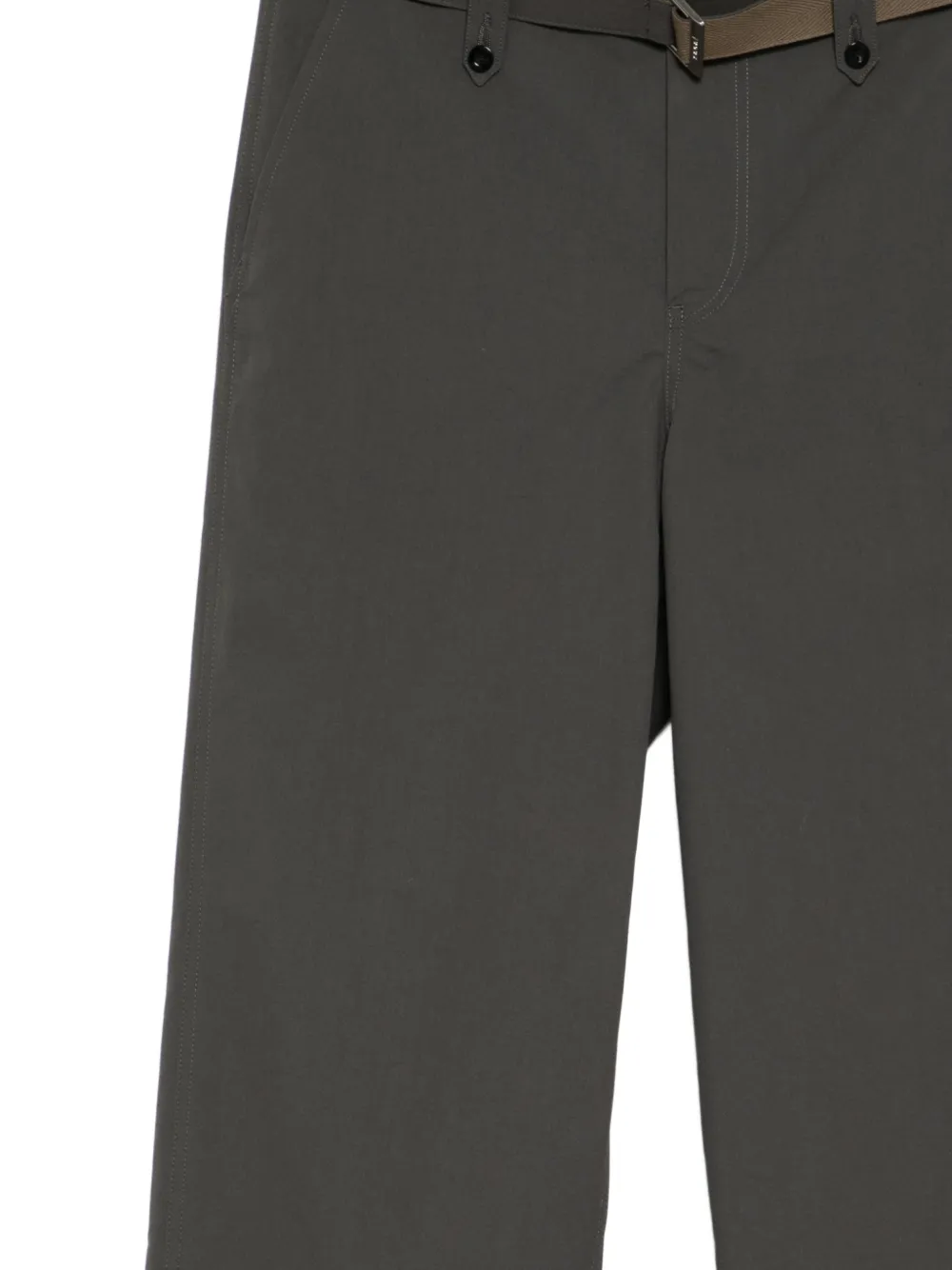  Sacai Belted Trousers - Green 