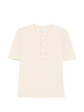 Maison Margiela ヘンリーネック Tシャツ | ニュートラル | FARFETCH JP