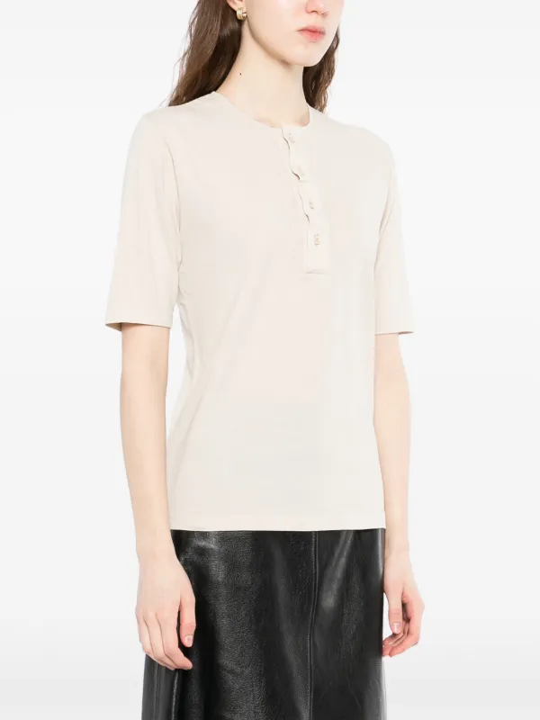 Maison Margiela ヘンリーネック Tシャツ | ニュートラル | FARFETCH JP