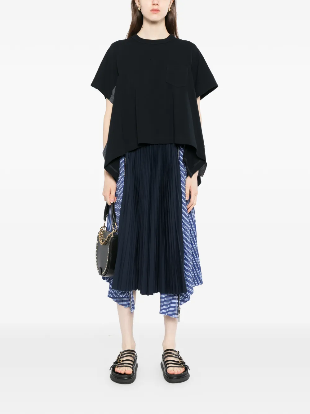sacai Katoenen T-shirt Blauw