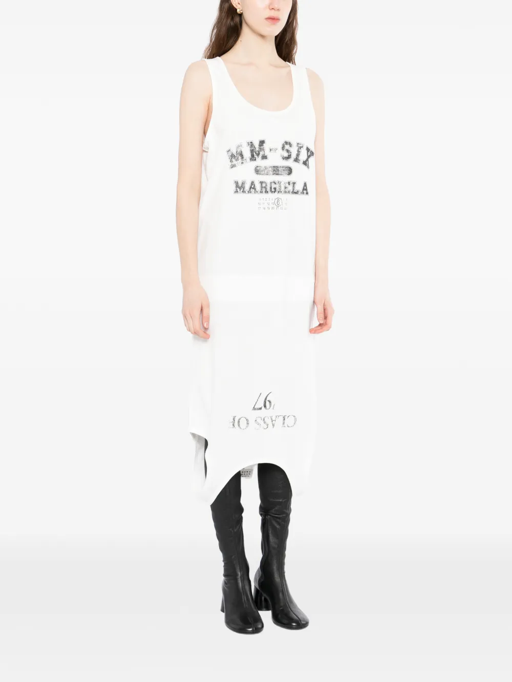 MM6 Maison Margiela Mini-jurk met print Wit