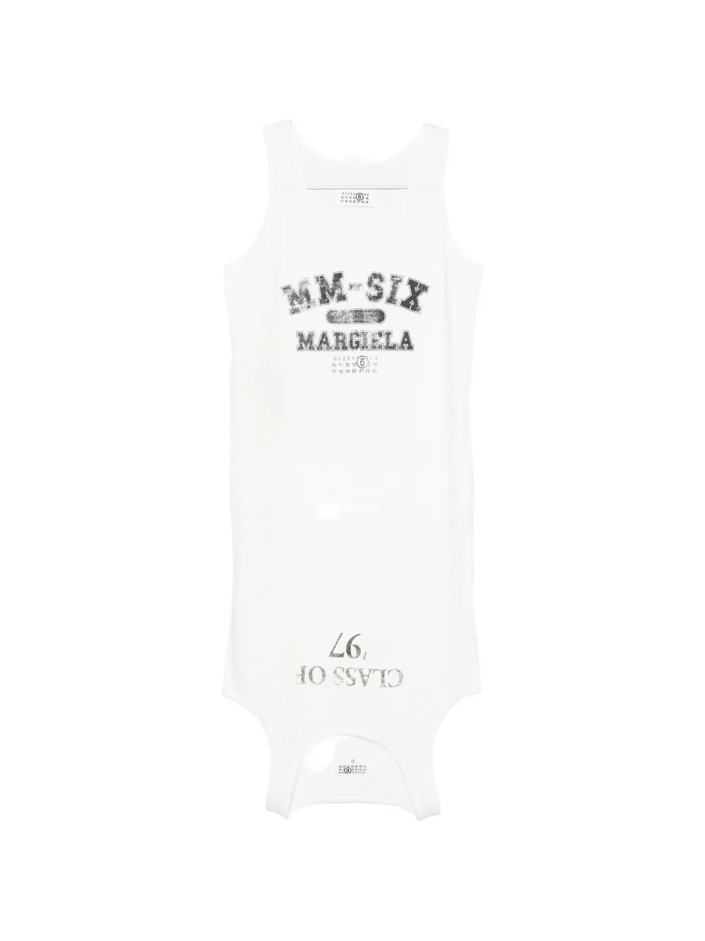 MM6 Maison Margiela printed mini dress - Bianco