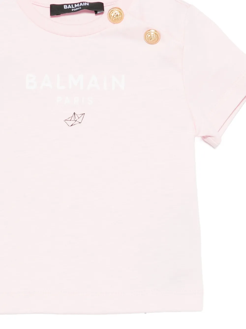 Balmain Kids T-shirt met knoop Roze