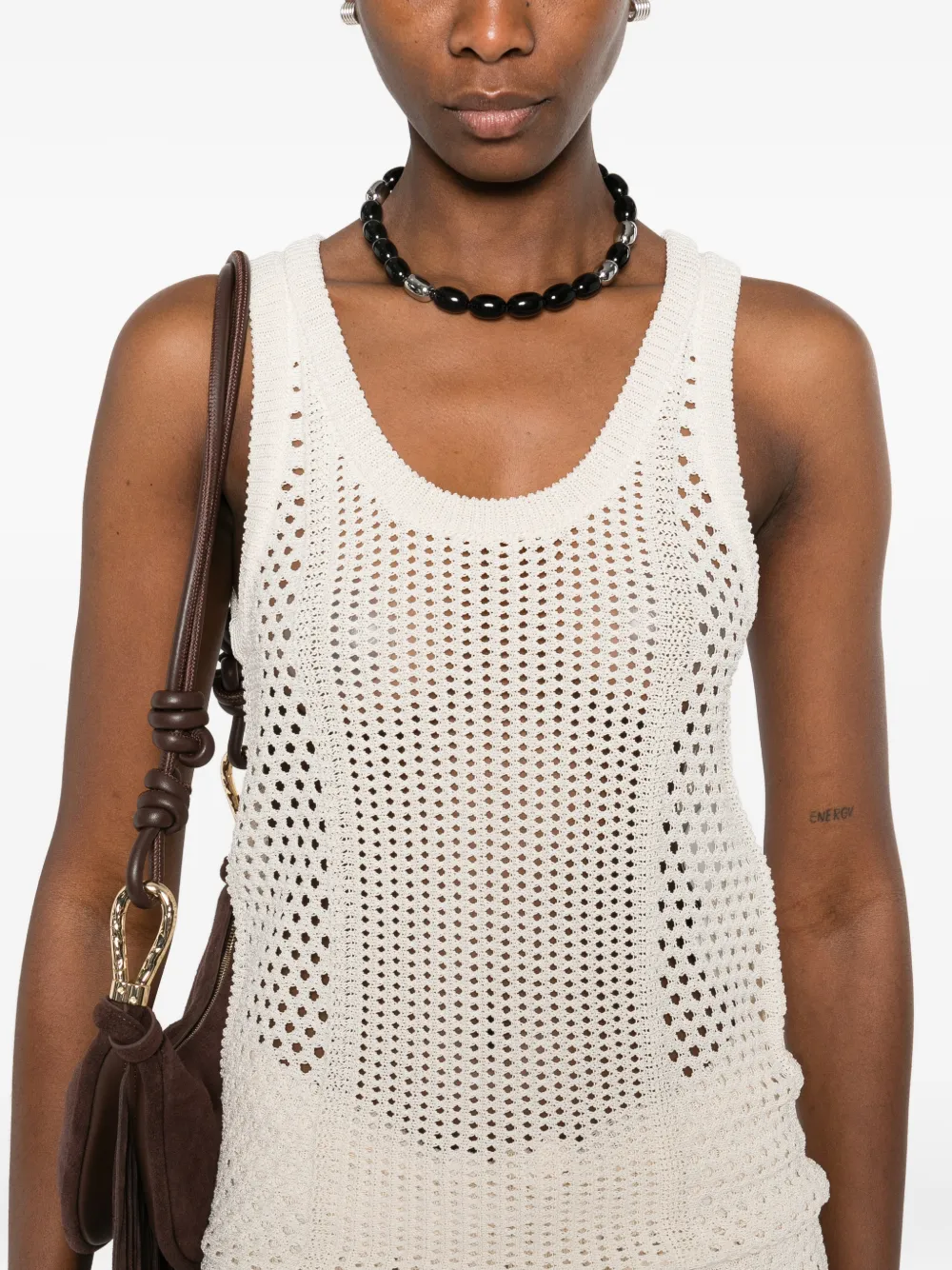 open-knit vest
