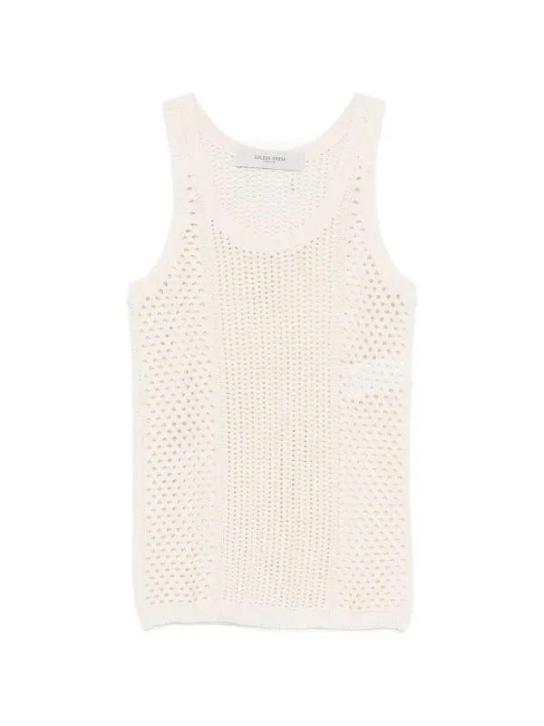 Golden Goose Open-knit Vest in Neutrals