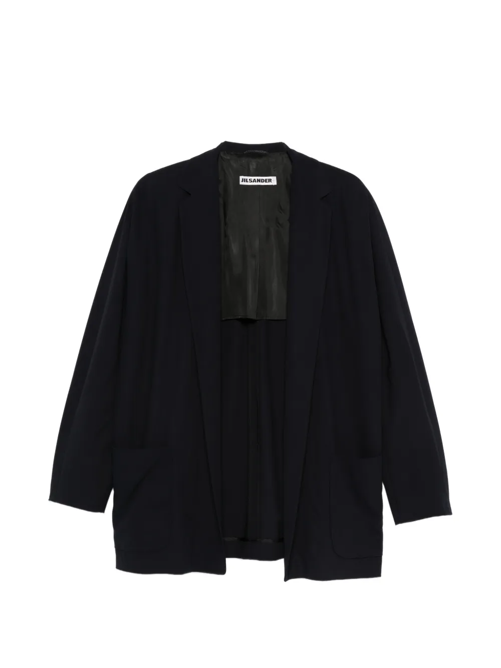 Pre-owned Jil Sander 2000s Pocket Wool Blazer In Blue