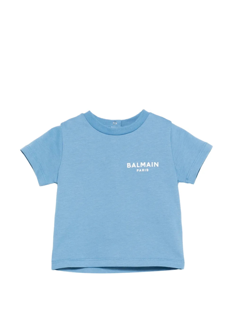 Balmain Kids logo-print T-shirt - Blu