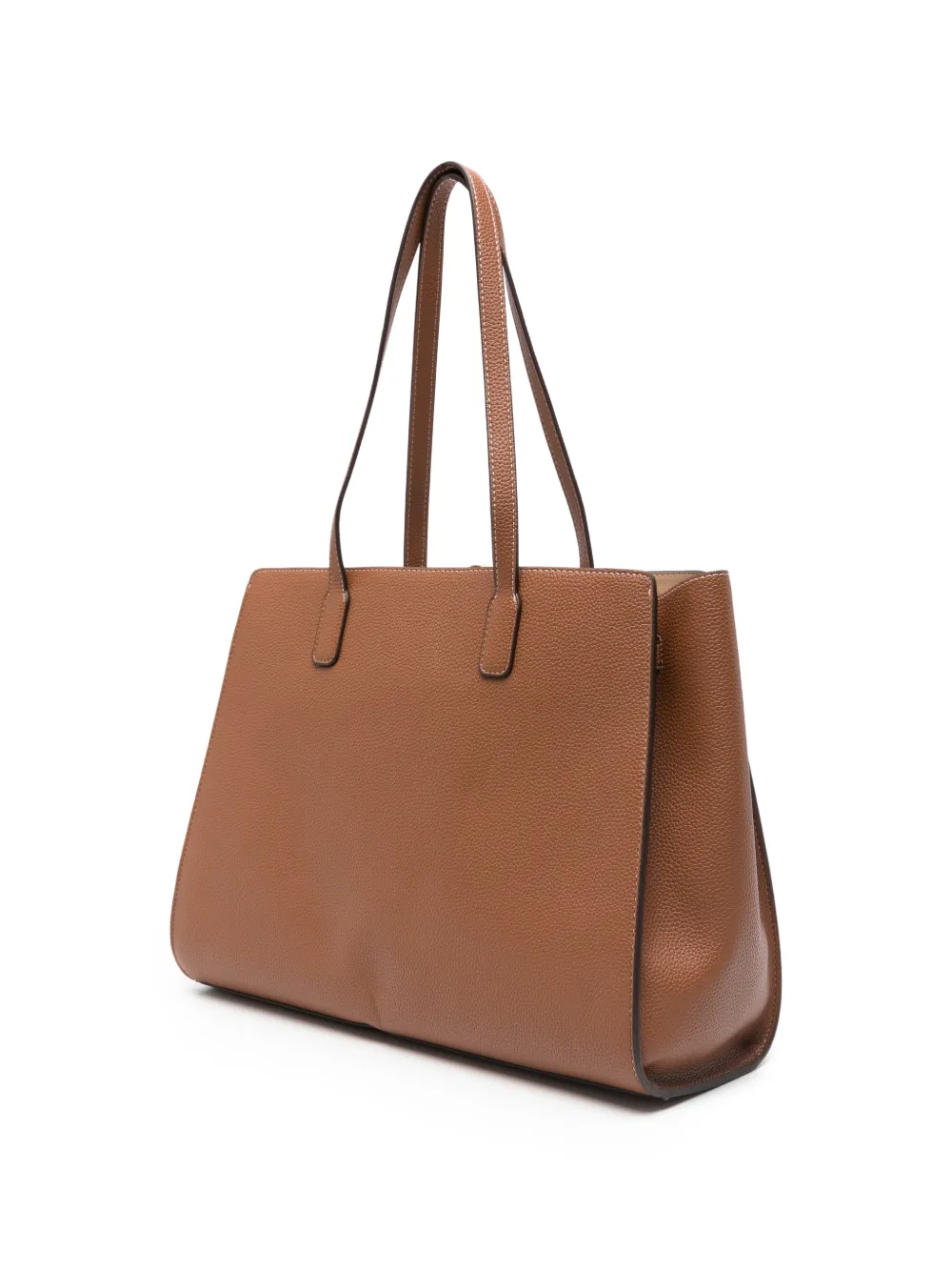 Love Moschino Shopper met logo gesp Bruin