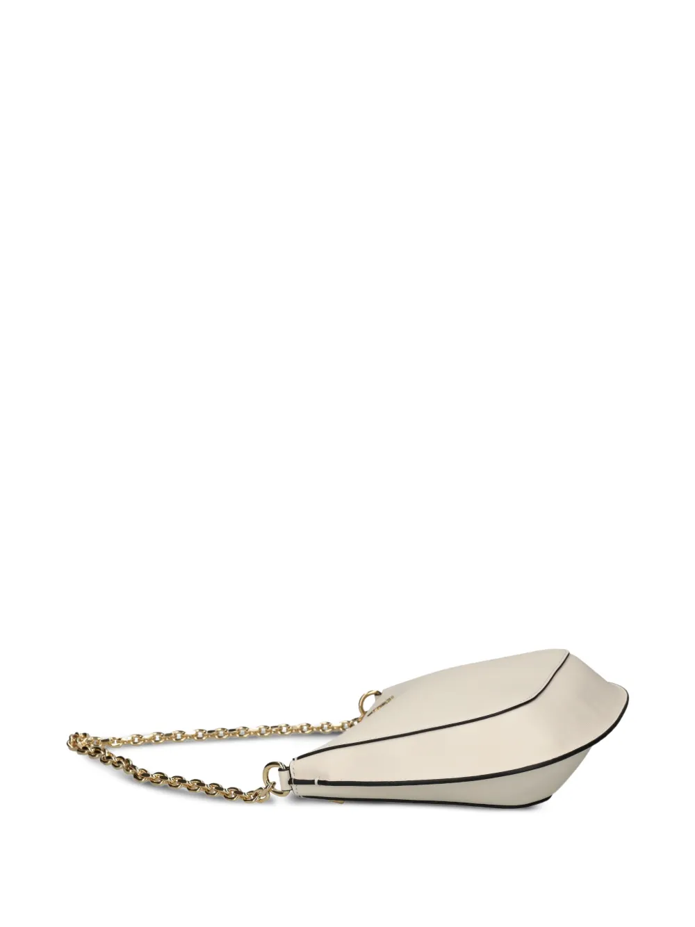 Tommy Hilfiger Schoudertas met logo en ketting Beige