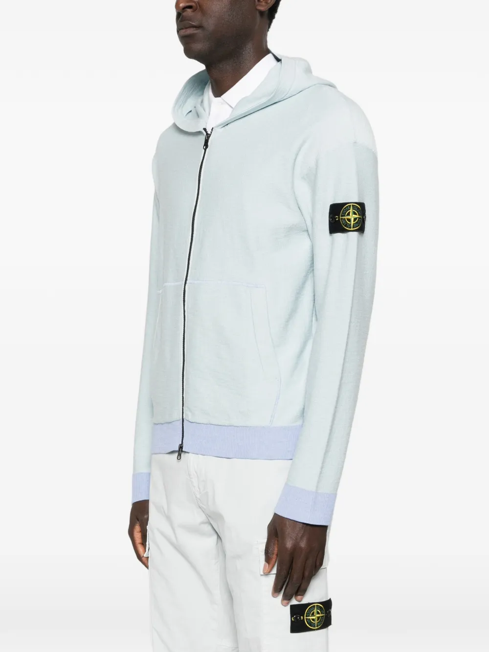 Stone Island Hoodie met rits Blauw