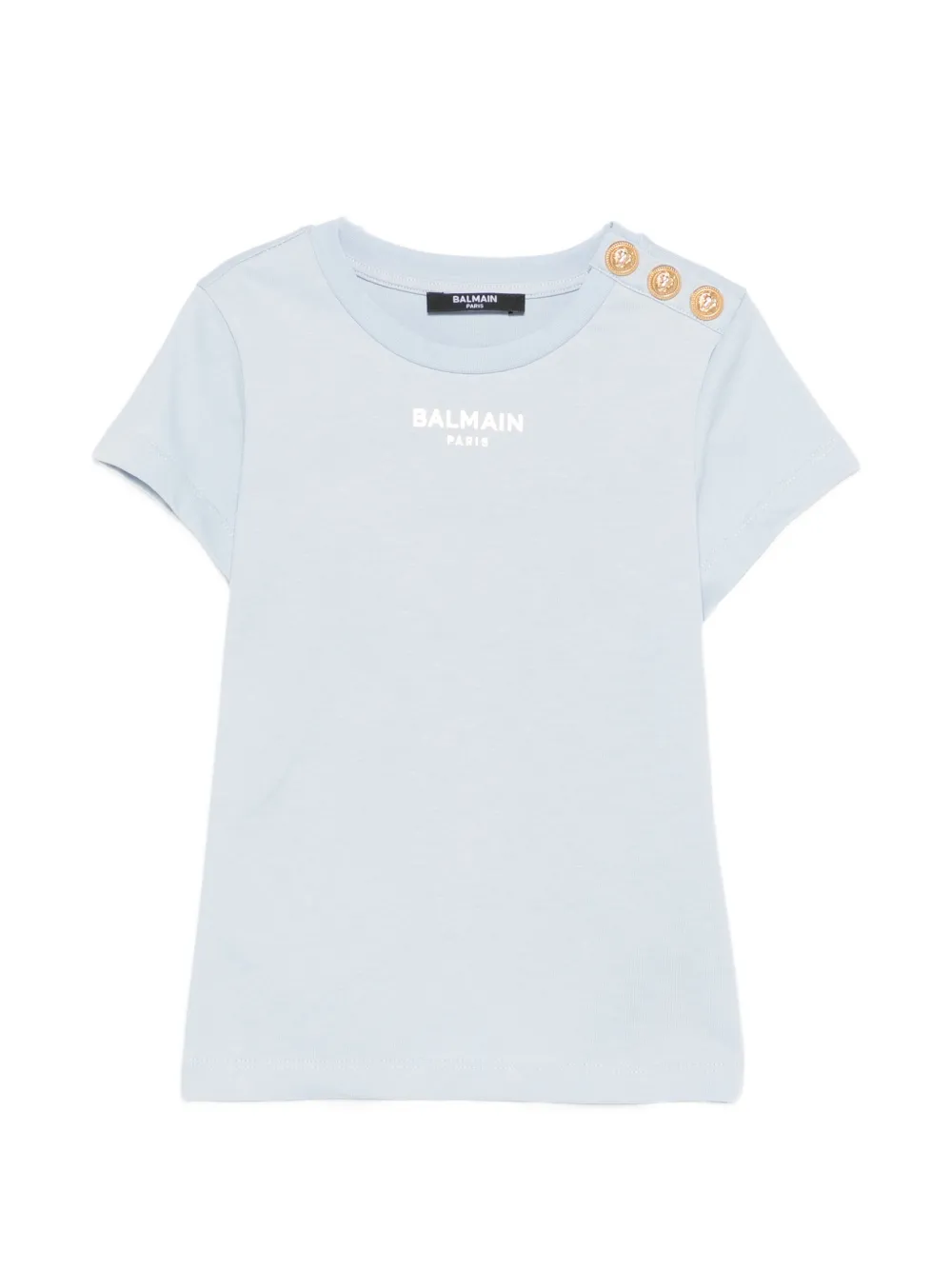 Balmain Kids T-shirt con bottoni - Blu
