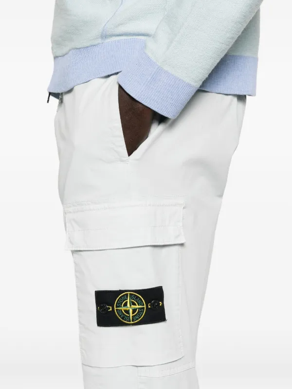 Stone Island ロゴパッチ カーゴパンツ | ブルー | FARFETCH JP